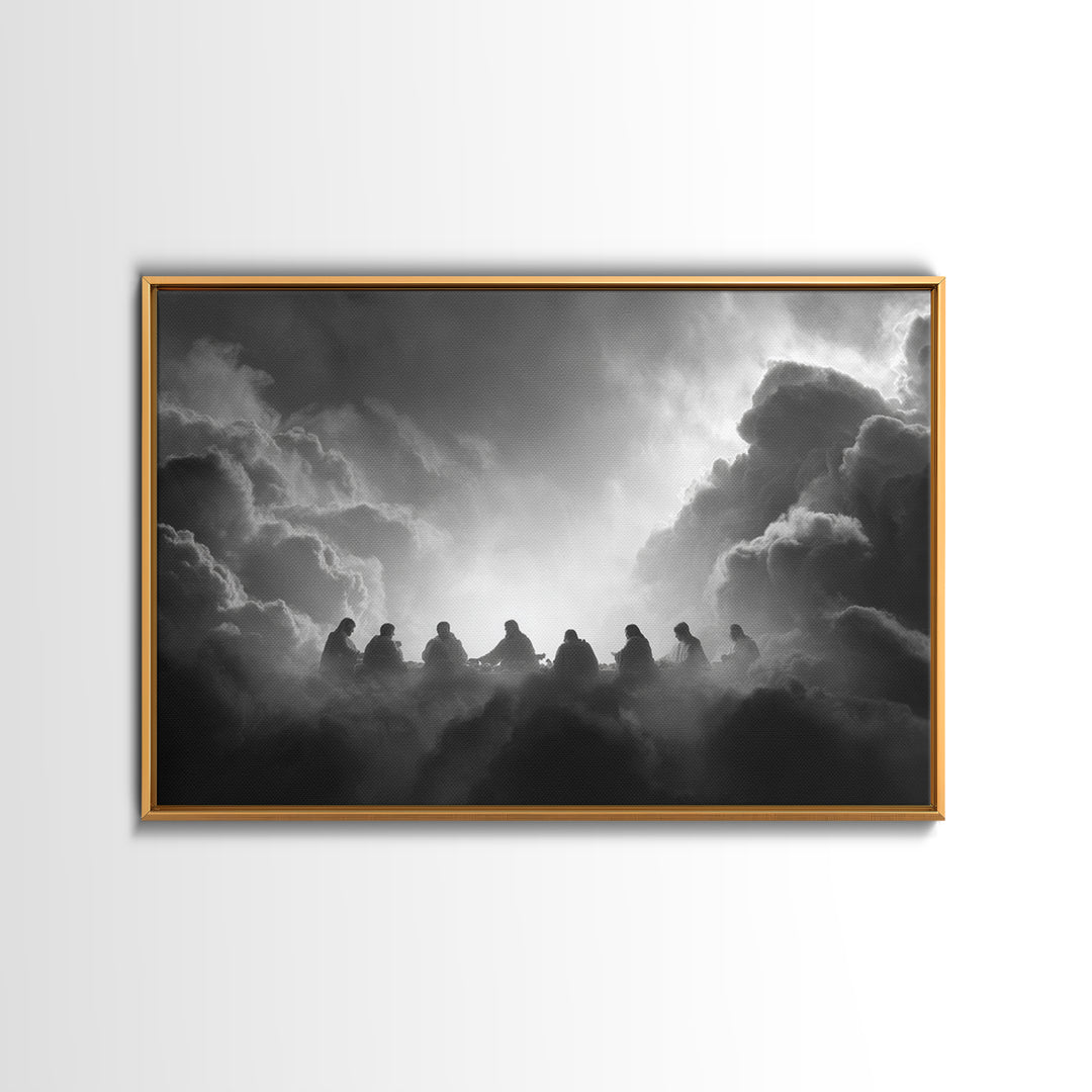 Holy Supper Moment | Framed Canvas Print | Christian Art Canvas | Jesus Wall Art | Christian Art Painting | Christmas Art Work | Christian