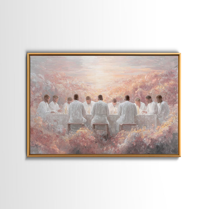 Eternal Communion Light – Framed Canvas Print – Christian Art Canvas – Modern Christian Art – Jesus Painting – Christian Christmas Decorati