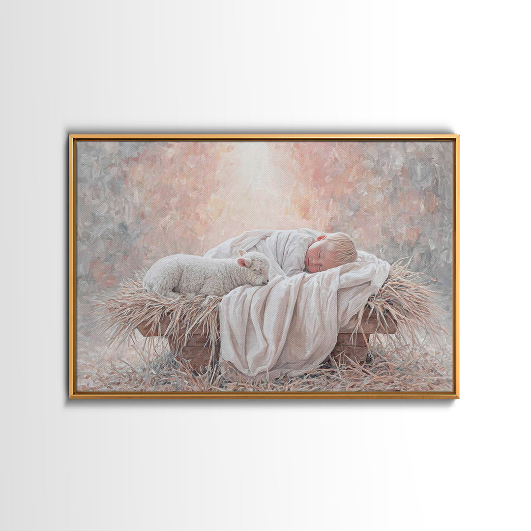 Star of Bethlehem – Framed Canvas Print – Christmas Wall Art – Christian Art – Christian Wall Art – Jesus Painting – Christian Art Canvas