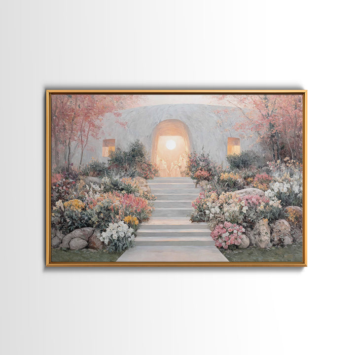 Risen Glory – Framed Canvas Print – Christian Wall Art – Christian Art Canvas – Christian Paintings – Easter Christian Art – Christian Deco