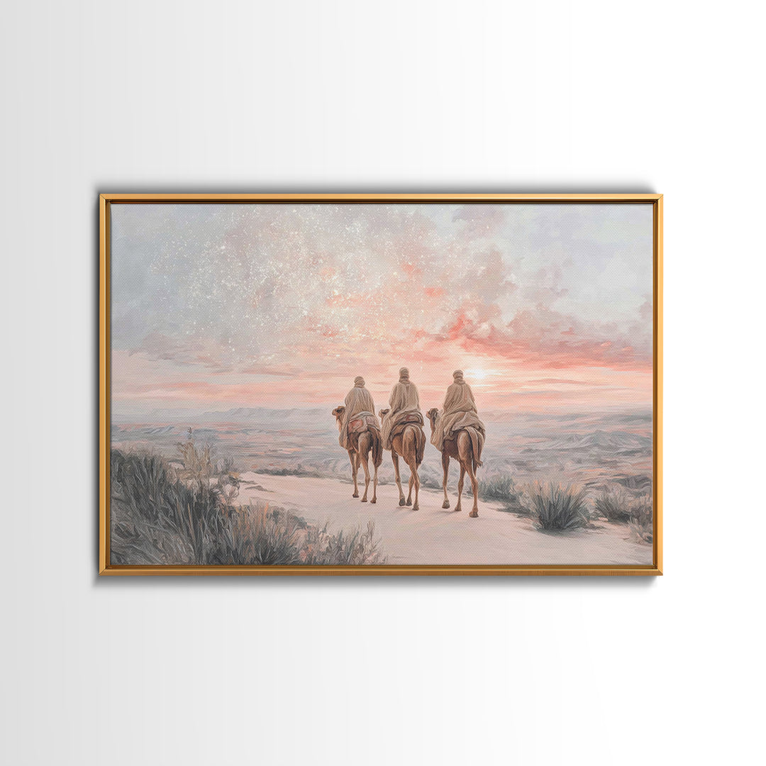 Dawn To Bethlehem – Framed Canvas Print – Christian Art – Christian Art Canvas – Christian Christmas Art – Christmas Wall Art – Subtle Chri