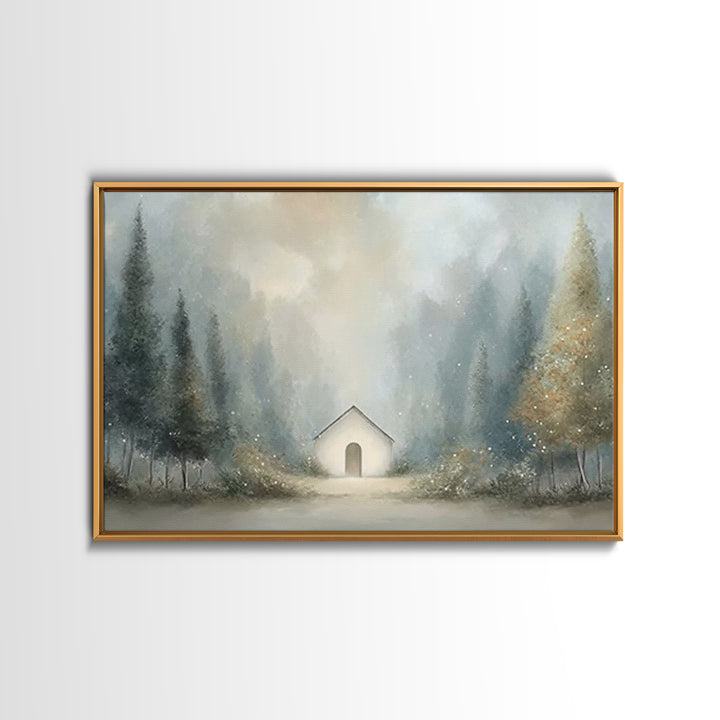 Silent Forest Sanctuary | Framed Canvas Print | Christian Art Canvas | Christian Gift Ideas | Christian Wall Art | Christmas Art | Modern C
