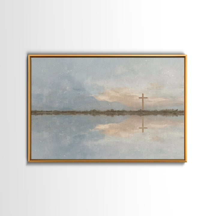 Light Of Promise | Framed Canvas Print | Christian Wall Art | Christmas Art | Christian Art Canvas | Subtle Christian Art | Christian Decor