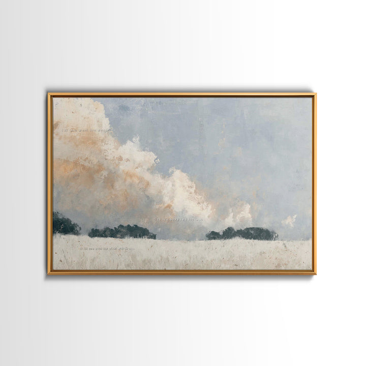 Fields Of Promise | Framed Canvas Print | Christian Wall Art | Christian Art Canvas | Subtle Christian Art | Christian Art Print | Christia