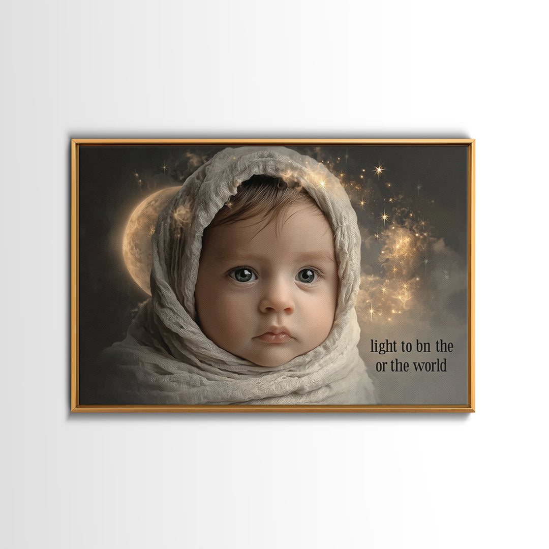 Starborn Hope, Framed Canvas Print, Christian Wall Art, Christian Art Canvas, Jesus Christmas Art, Christian Christmas Art, Christian Gift