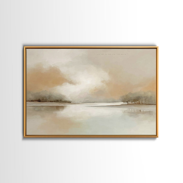 Still Waters Calm | Framed Canvas Print | Christian Wall Art | Christian Art Canvas | Minimalist Christian Art | Christian Art Prints | Chr