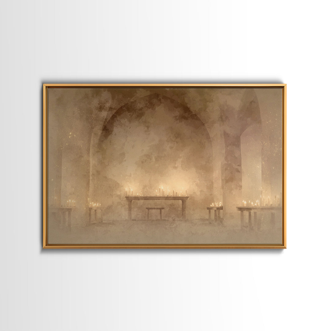 Holy Quiet Haven – Framed Canvas Print – Christian Wall Art – Christian Art Canvas – Minimalist Christian Art – Christian Decor – Christian