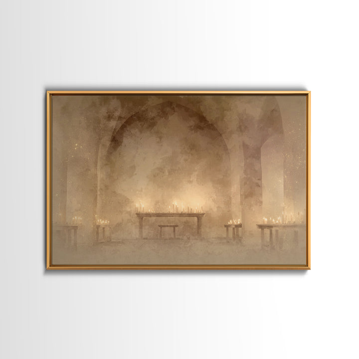 Holy Quiet Haven – Framed Canvas Print – Christian Wall Art – Christian Art Canvas – Minimalist Christian Art – Christian Decor – Christian