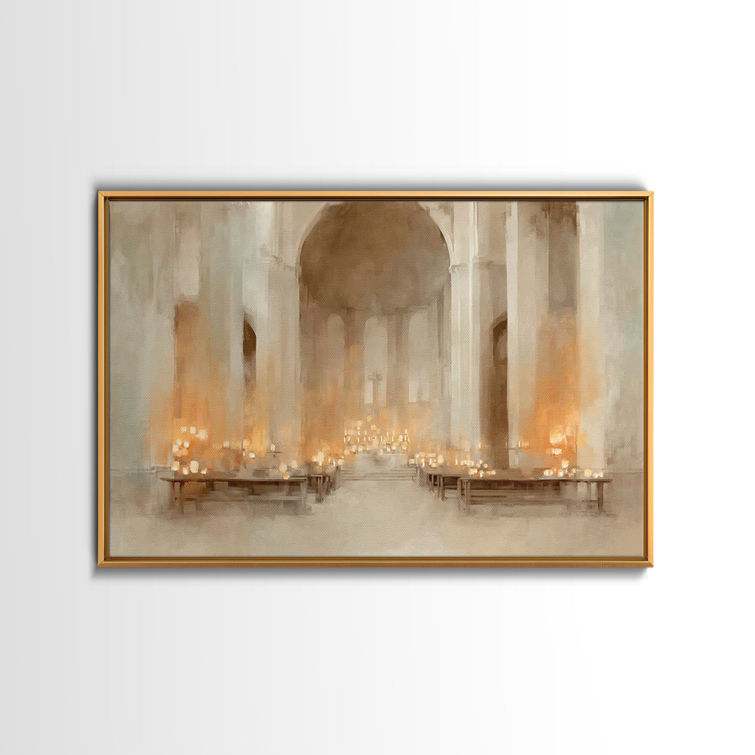 Sanctuary Of Grace – Framed Canvas Print – Christian Wall Art – Christian Art Canvas – Minimalist Christian Art – Christian Paintings – Chr