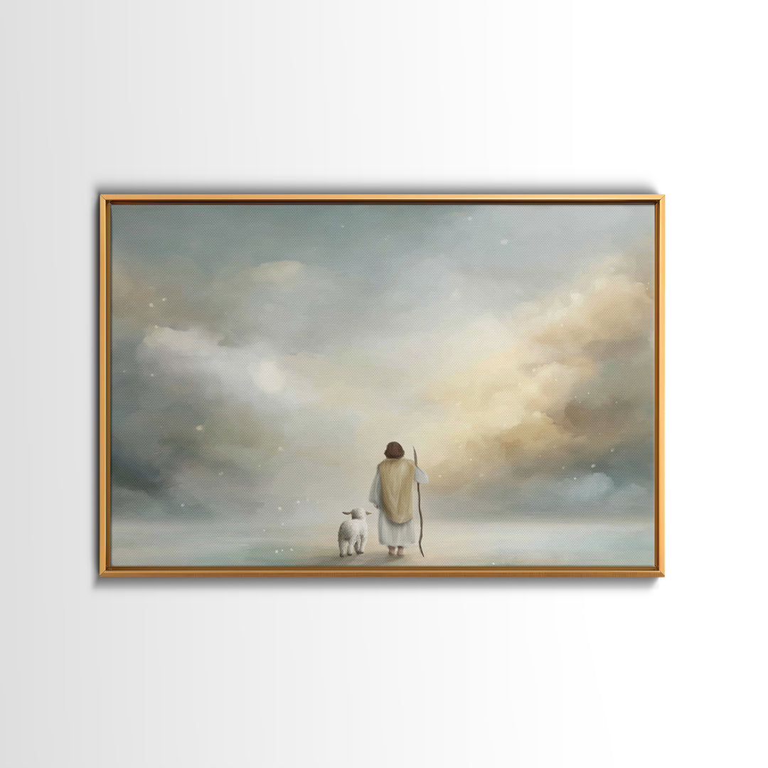 Heaven’s Quiet Path | Framed Canvas Print | Christian Wall Art | Christian Art Canvas | Subtle Christian Art | Christian Paintings | Christ