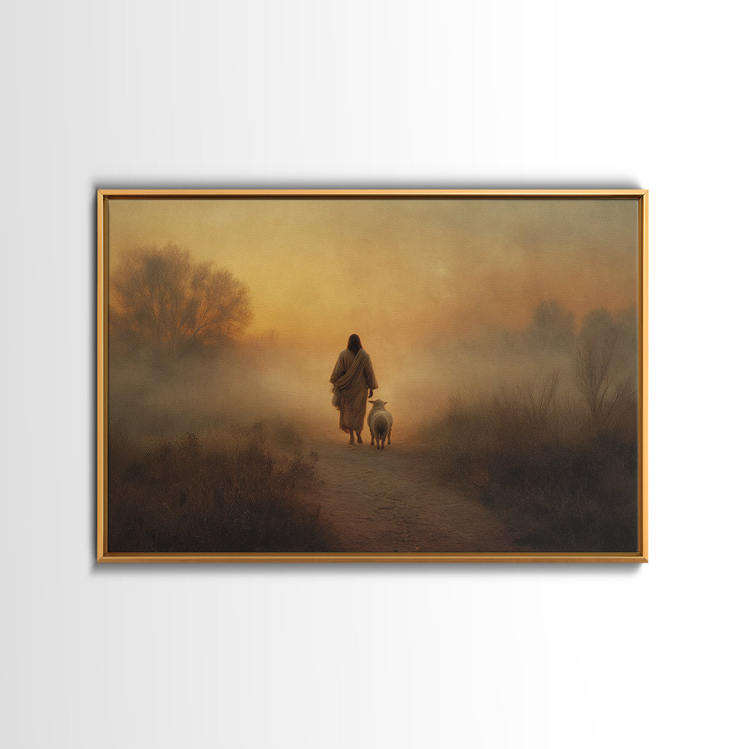 Valley Of Dawn | Framed Canvas Print | Christian Wall Art | Christian Art Canvas | Moody Christian Art | Christian Decoration | Christian A
