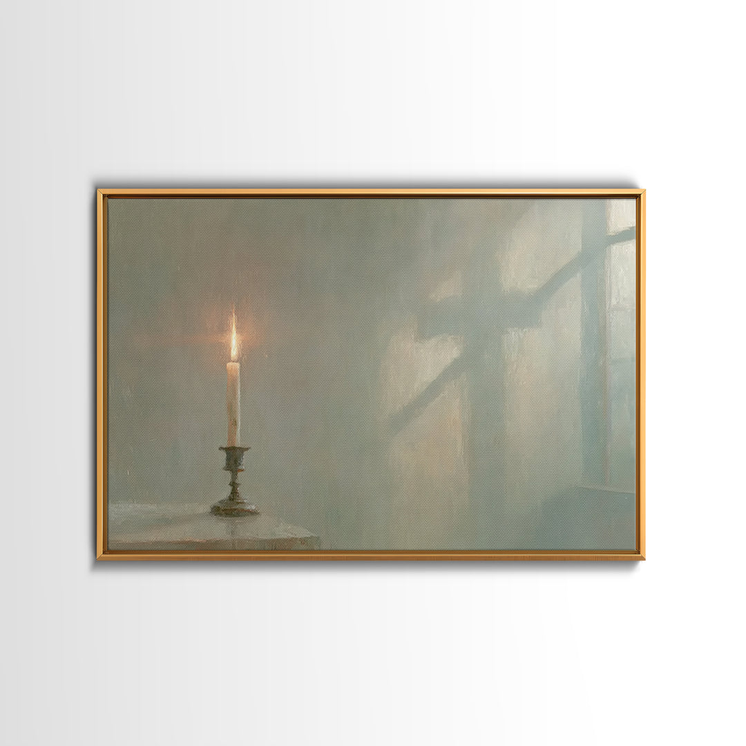 Holy Reflection | Framed Canvas Print | Christian Wall Art | Christian Art Canvas | Minimalist Christian Art | Christian Art