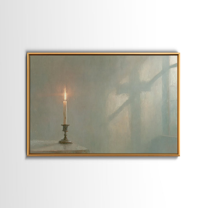 Holy Reflection | Framed Canvas Print | Christian Wall Art | Christian Art Canvas | Minimalist Christian Art | Christian Art