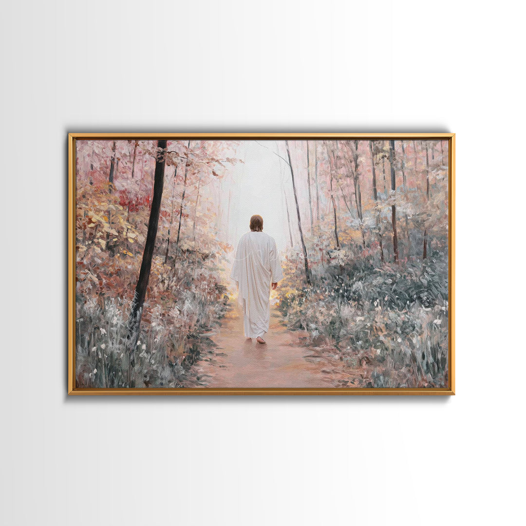Light Through The Trees | Framed Canvas Print | Christian Wall Art | Christian Art Canvas | Modern Christian Art | Christian Gift Ideas | C
