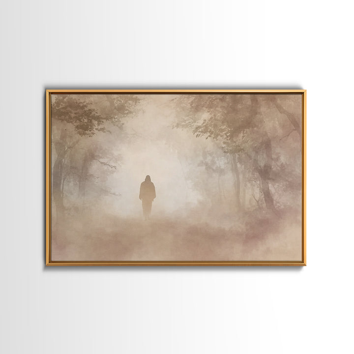 Walk Of Gentle Hope | Framed Canvas Print | Christian Wall Art | Christian Art Canvas | Minimalist Christian Art | Christian Art Work | Chr