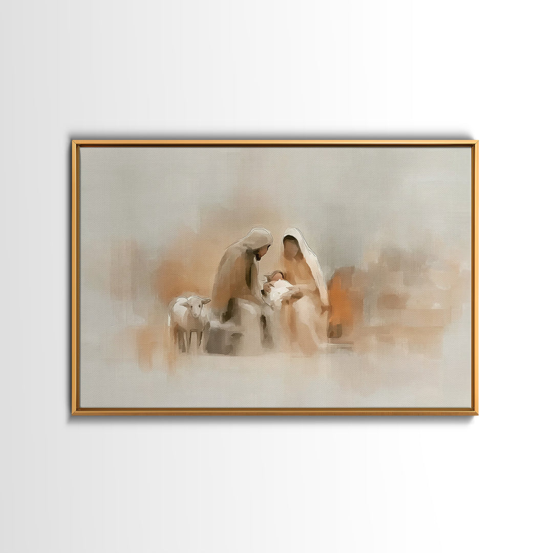 Quiet Bethlehem Light | Framed Canvas Print | Jesus Painting | Christian Christmas Art | Christian Wall Art | Christian Art Canvas | Christ