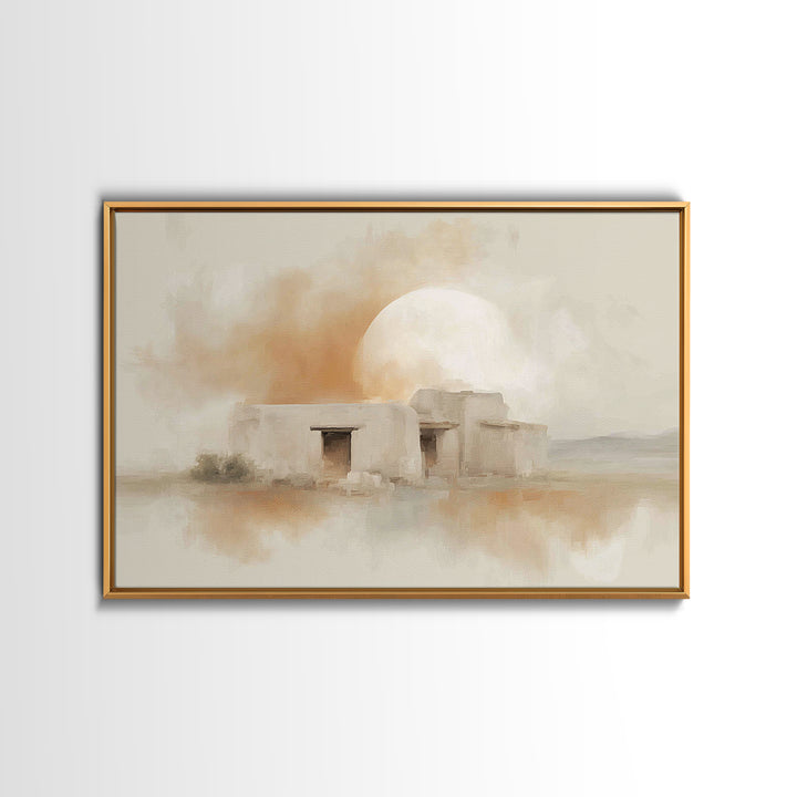 Bethlehem Dawn Dwelling | Framed Canvas Print | Christian Art Canvas | Christian Wall Art | Christmas Art Prints | Christian Christmas Art