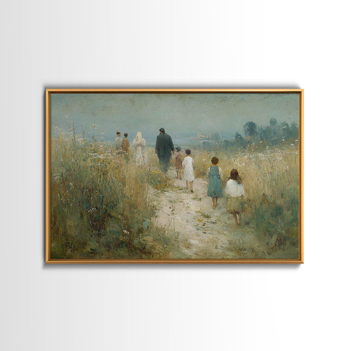 Path Of Gentle Faith – Framed Canvas Print – Christian Art Canvas – Christian Art Prints – Christian Wall Art – Jesus Painting – Christian