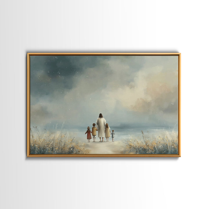 Sacred Journey Sky | Framed Canvas Print | Christian Art Canvas | Christian Art Prints | Christian Wall Art | Jesus Painting | Christian Gi