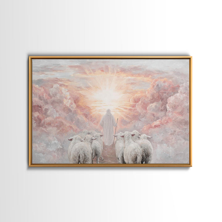 Heavenly Dawn – Framed Canvas Print – Christian Wall Art – Christian Art Canvas – Jesus Painting – Christian Decor – Modern Christian Art