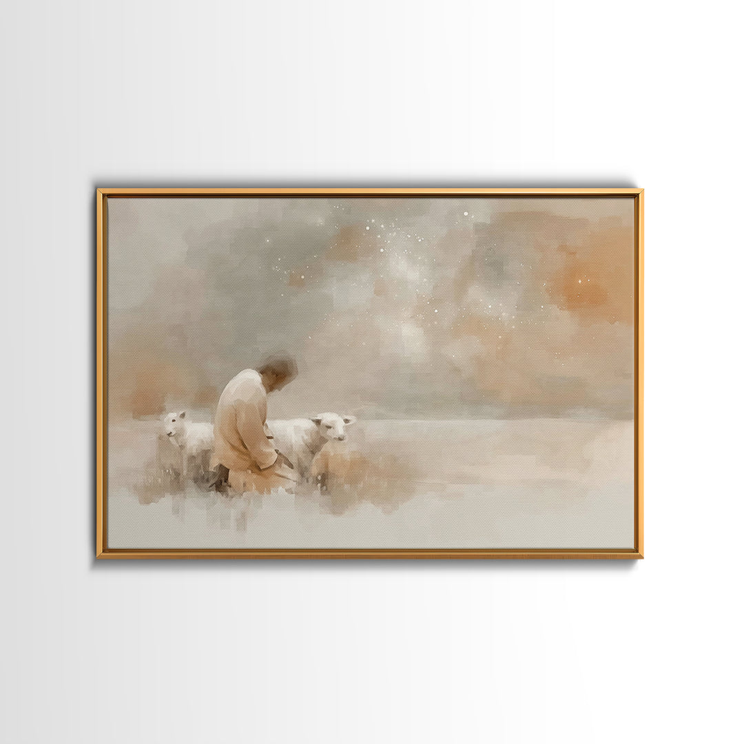 Silent Petition – Framed Canvas Print – Christian Art Canvas – Christian Painting – Christian Wall Art – Moody Christian Art – Christian Gi