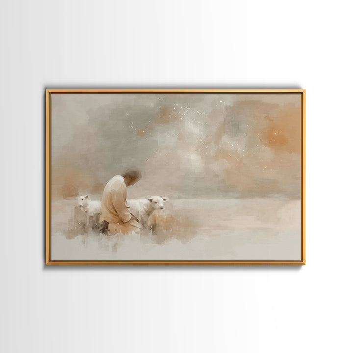 Silent Petition – Framed Canvas Print – Christian Art Canvas – Christian Painting – Christian Wall Art – Moody Christian Art – Christian Gi