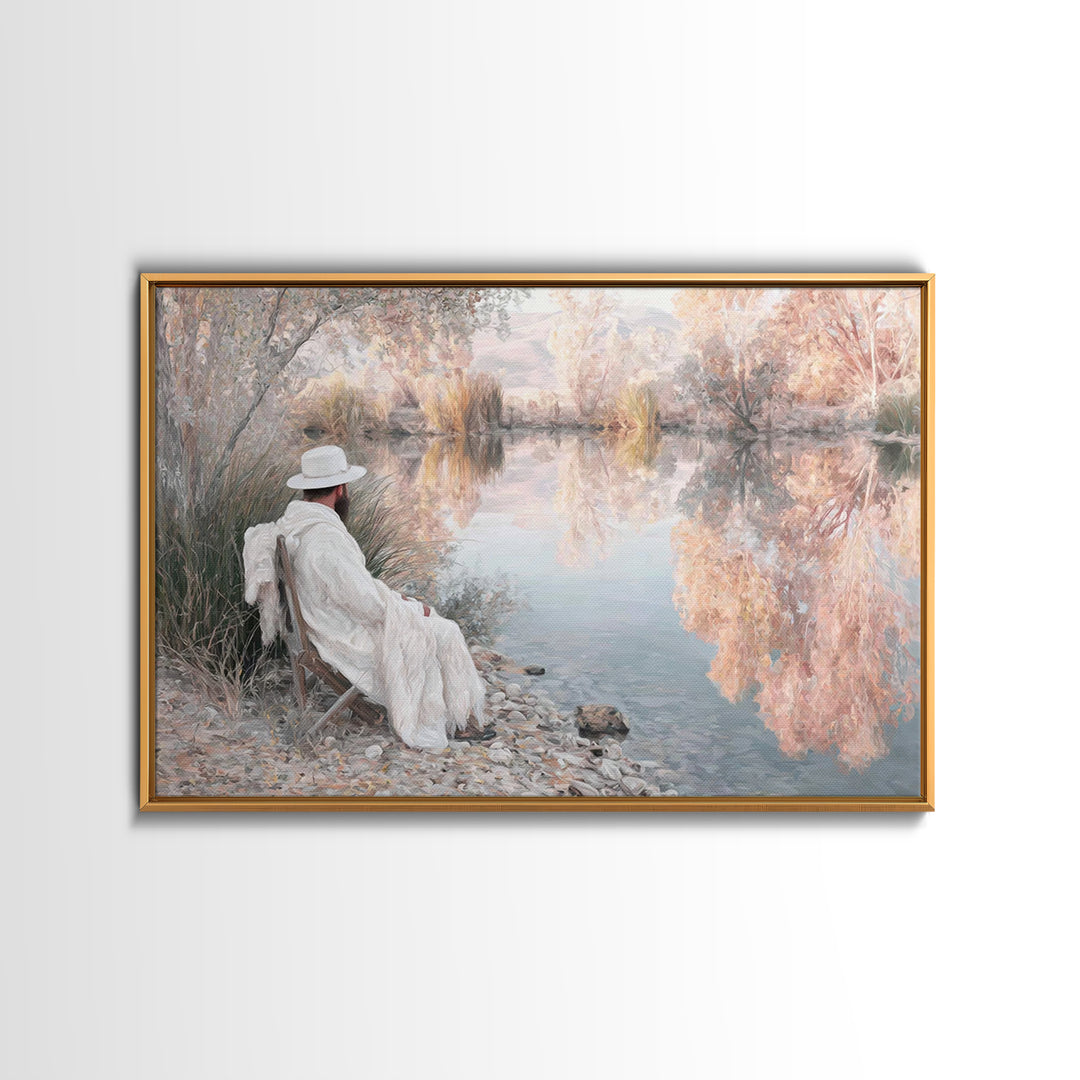 Dawn Shepherd Peace | Framed Canvas Print | Christian Wall Art | Christmas Art Prints | Jesus Painting | Christian Art Canvas | Christian D