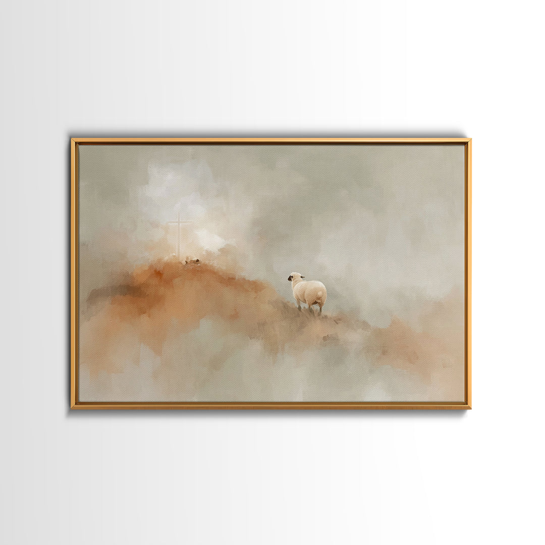Glory In The Clouds, Framed Canvas Print, Christian Art Canvas, Jesus Painting, Christian Wall Art, Christmas Art Prints, Christian Christm