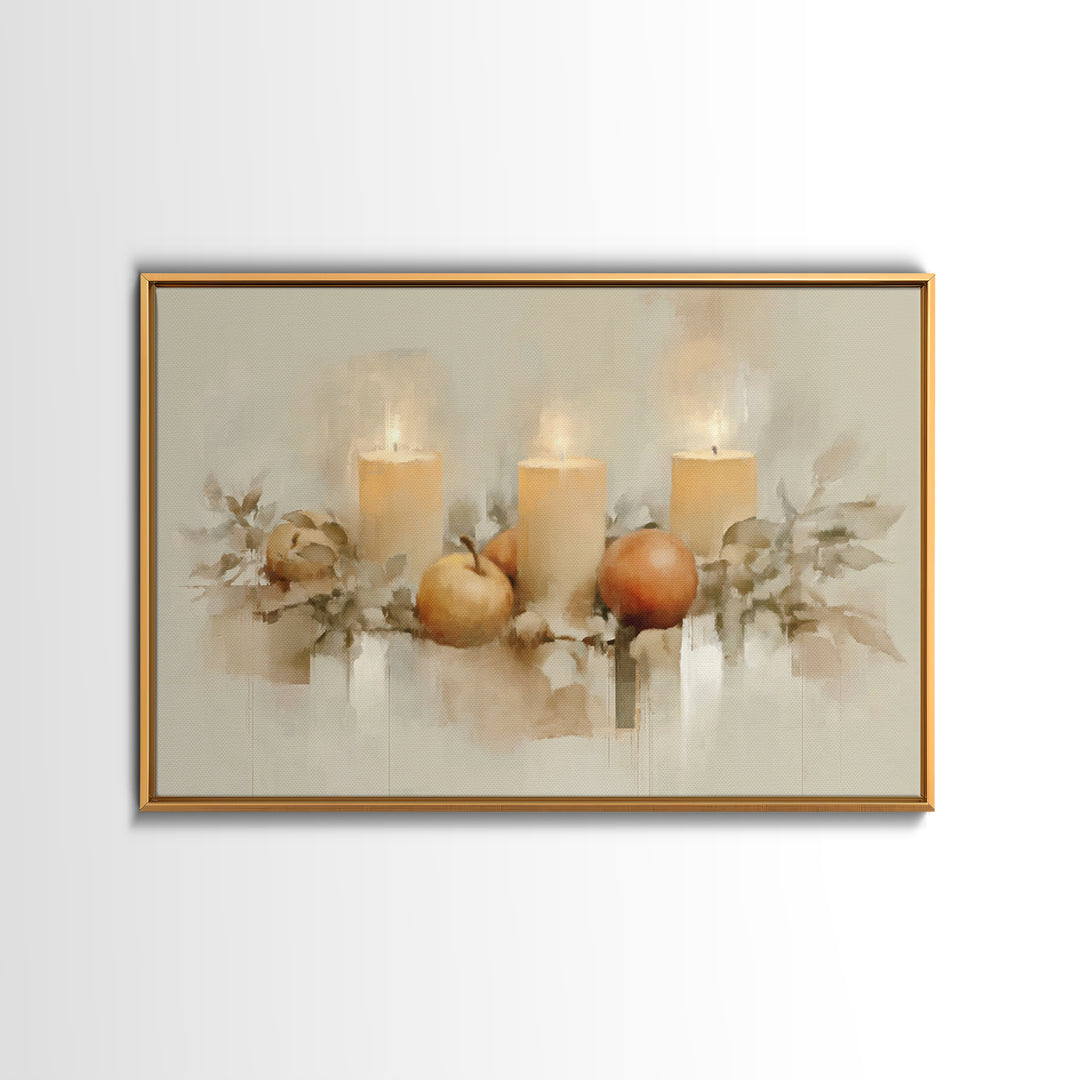 Harvest Light | Framed Canvas Print | Christian Wall Art | Christmas Canvas Wall Art | Christian Art Canvas | Vintage Christmas Art | Chris
