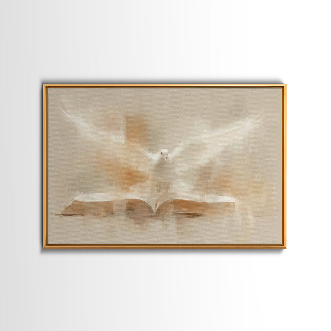 Spirit Of Peace, Framed Canvas Print, Christian Wall Art, Christian Art Canvas, Christian Paintings, Christian Gift Ideas, Subtle Christian