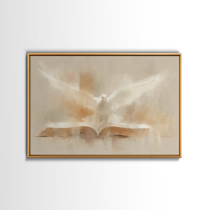 Spirit Of Peace, Framed Canvas Print, Christian Wall Art, Christian Art Canvas, Christian Paintings, Christian Gift Ideas, Subtle Christian