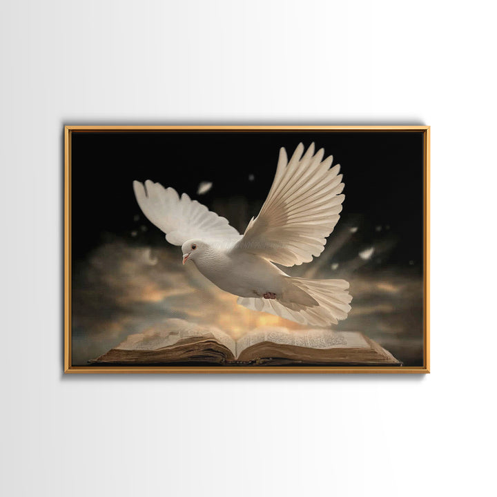 Dove Of Hope – Framed Canvas Print – Christian Wall Art – Christian Art Canvas – Modern Christian Art – Christian Gift Ideas – Christian Pa