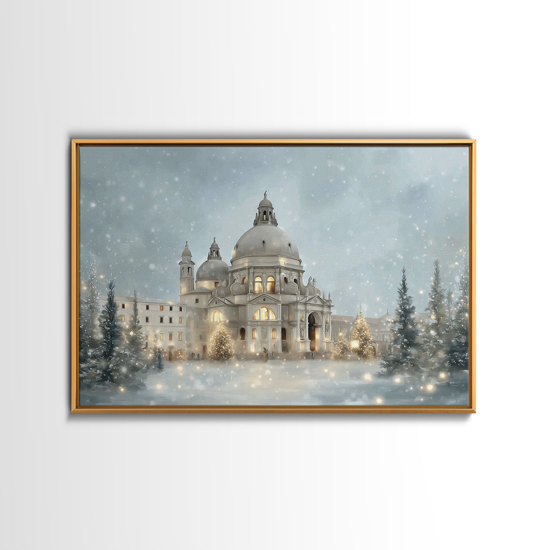 Sanctuary Of Light – Framed Canvas Print – Christmas Art Prints – Christian Wall Art – Christian Art Canvas – Christian Christmas Art – Chr