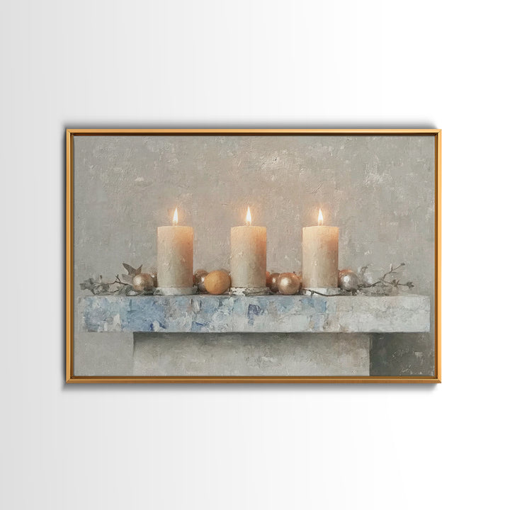 Quiet Trinity Glow | Framed Canvas Print | Christian Art Canvas | Subtle Christian Art | Christmas Art Work | Christian Wall Art | Christia