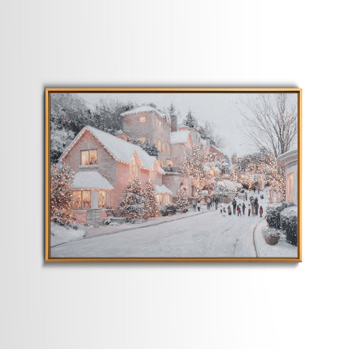 Holiday Lane Blessing – Framed Canvas Print – Framed Christmas Art – Christmas Wall Art – Christian Christmas Art – Christmas Art Prints –