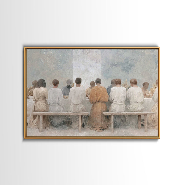 Sacred Table Harmony – Framed Canvas Print – Christian Wall Art – Christian Art Canvas – Jesus Painting – Vintage Christian Art – Christian