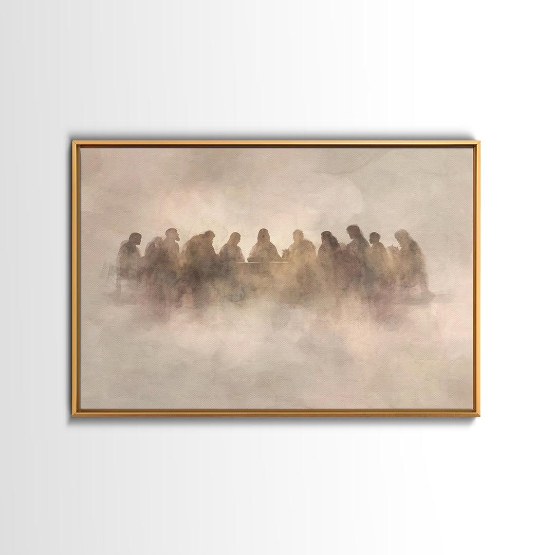 Eternal Peace Gathering | Framed Canvas Print | Christian Wall Art | Minimalist Christian Art | Jesus Painting | Christian Art Canvas | Chr