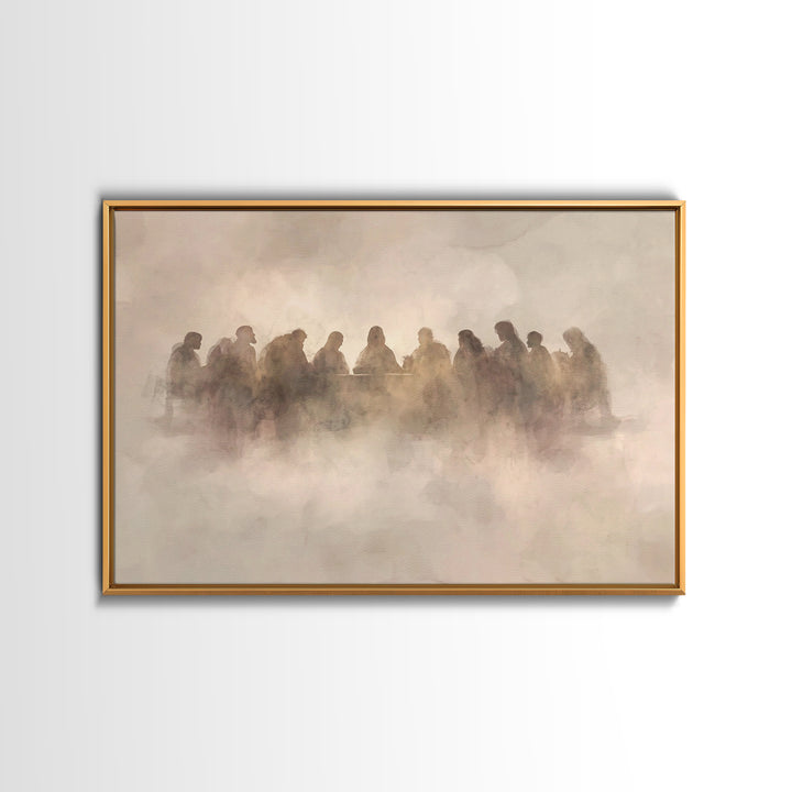 Eternal Peace Gathering | Framed Canvas Print | Christian Wall Art | Minimalist Christian Art | Jesus Painting | Christian Art Canvas | Chr
