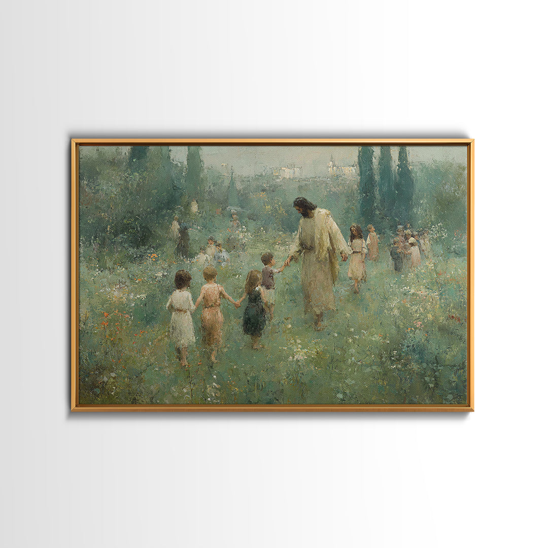 Manger In The Mist – Framed Canvas Print – Christian Wall Art – Christian Art Canvas – Christmas Art – Moody Christmas Art – Jesus Christma