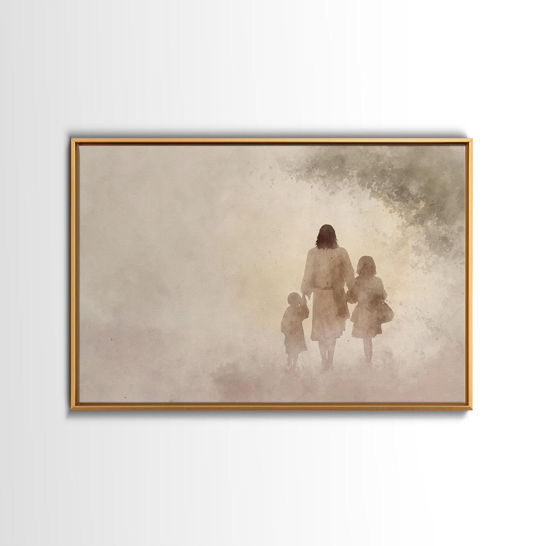 Shepherd Of Children, Framed Canvas Print, Christian Wall Art, Christian Art Canvas, Christian Paintings, Christian Art, Christian Gift Ide