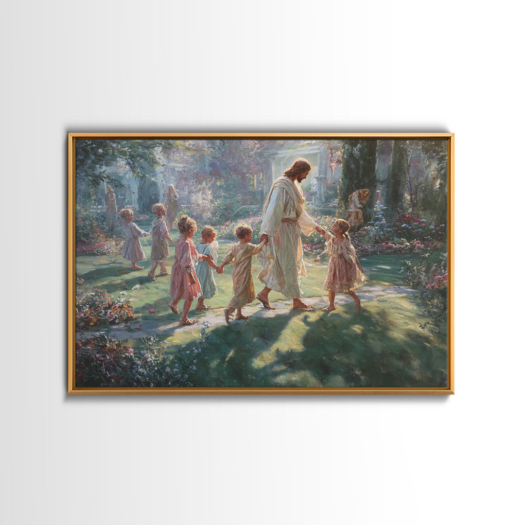 Garden Of Mercy – Framed Canvas Print – Christian Wall Art – Jesus Painting – Christian Art Canvas – Christian Decor – Christian Gift Ideas