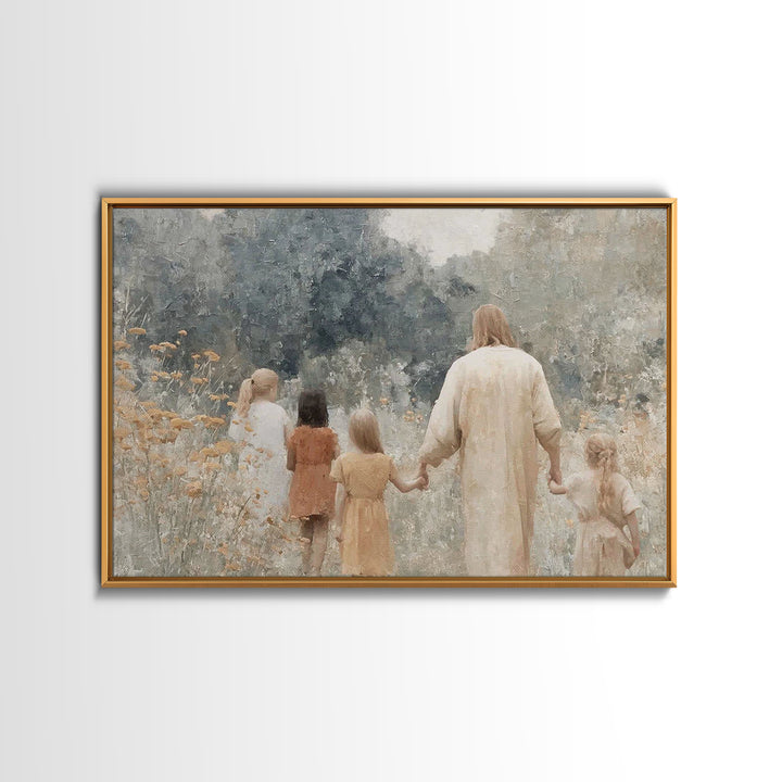 Fields Of Promise | Framed Canvas Print | Christian Art Canvas | Jesus Painting | Christian Decor For Home | Large Christian Art | Christia