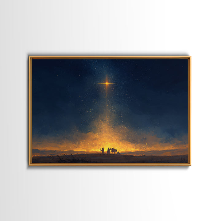 Star Of Wonder – Framed Canvas Print – Christian Christmas Art – Christmas Wall Art – Christmas Canvas Wall Art – Christian Art Canvas – Ch