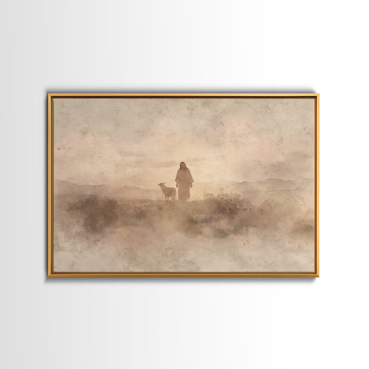 Dust Of Mercy | Framed Canvas Print | Christian Art Canvas | Subtle Christian Art | Jesus Painting | Christian Wall Art | Christian Decorat