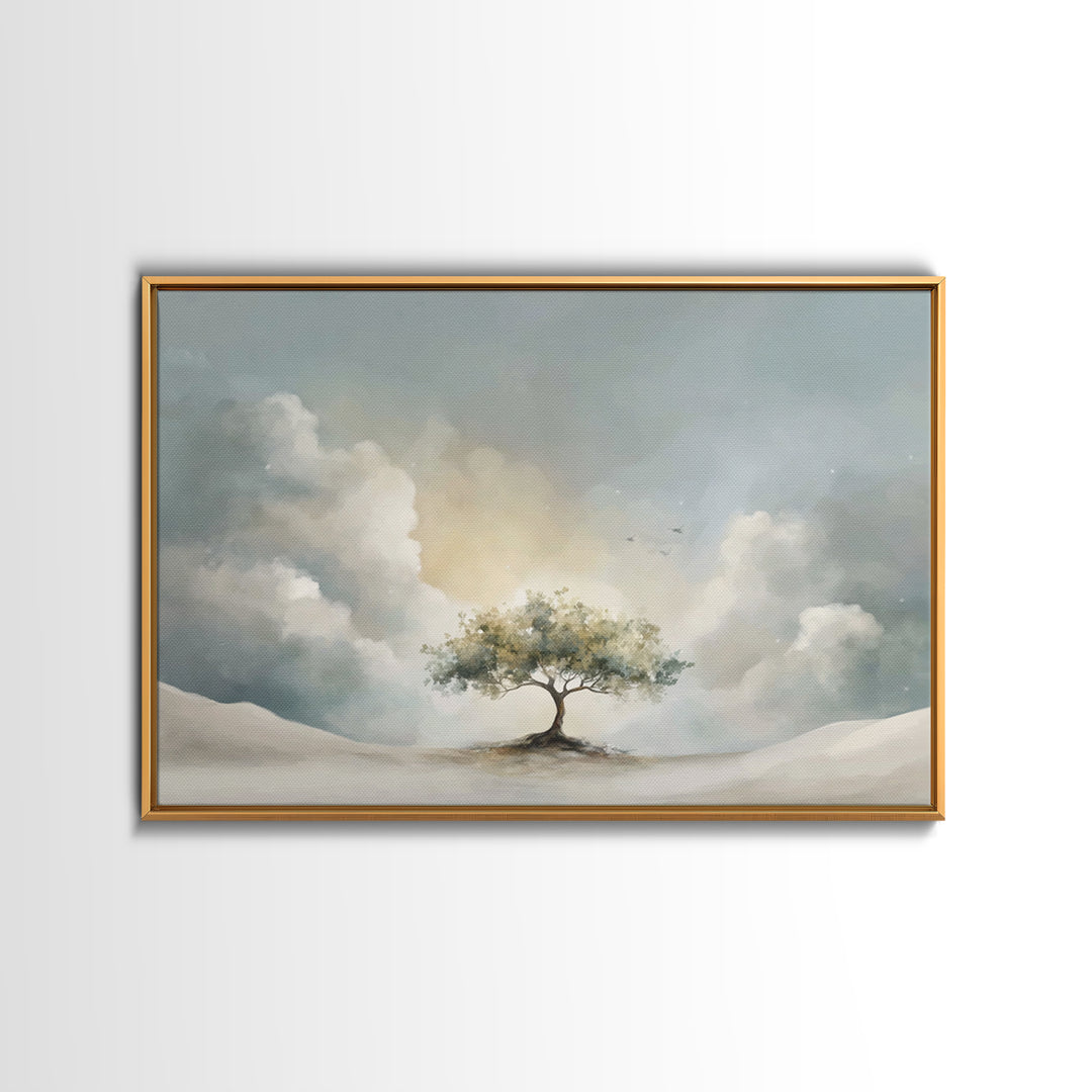 Tree Of Promise | Framed Canvas Print | Christian Wall Art | Christian Art Canvas | Christian Decor | Minimalist Christian Art