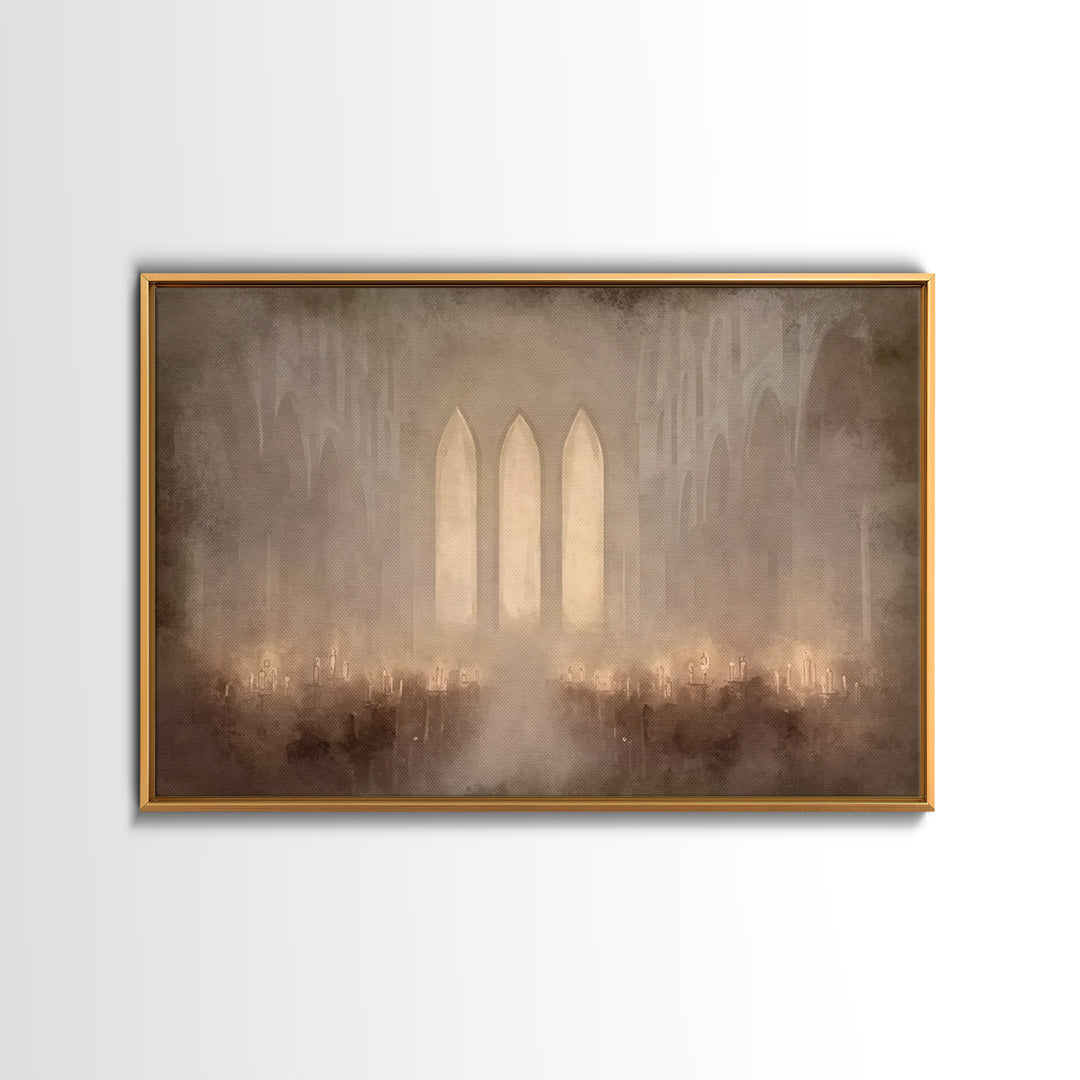 Sanctuary Dawn – Framed Canvas Print – Christian Art Canvas – Christmas Wall Art – Moody Christmas Art – Christian Art – Christian Decorati