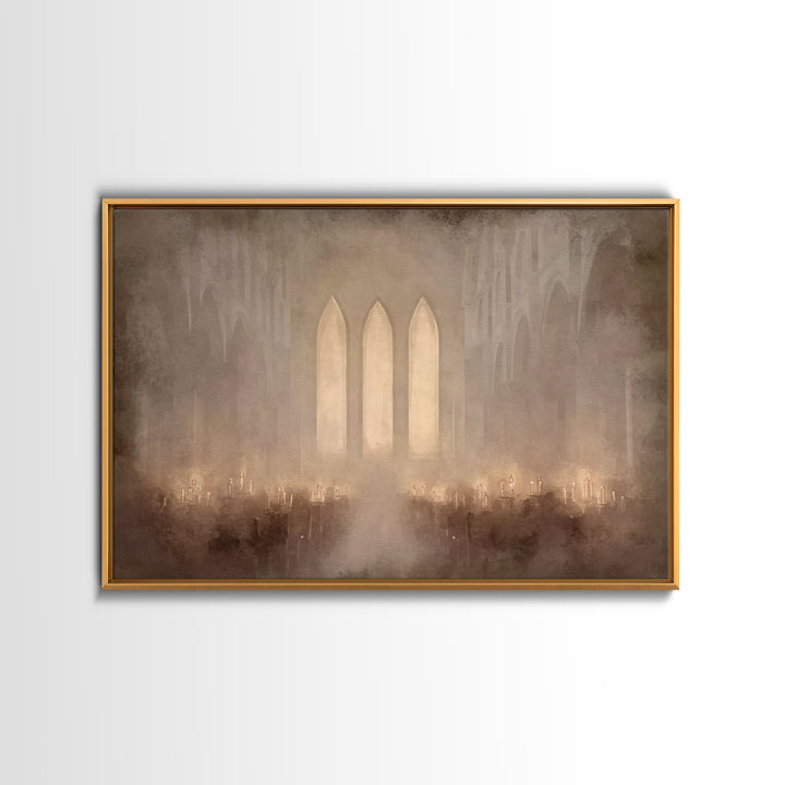 Sanctuary Dawn – Framed Canvas Print – Christian Art Canvas – Christmas Wall Art – Moody Christmas Art – Christian Art – Christian Decorati