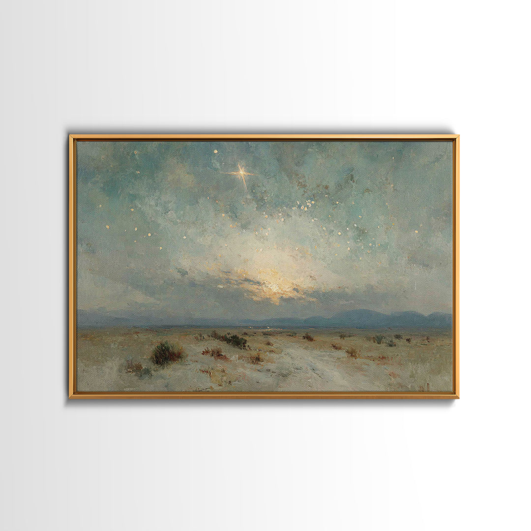 Star Of Salvation - Framed Canvas Print - Christian Christmas Art - Christian Wall Art - Christmas Art Prints - Christian Art Canvas - Chri