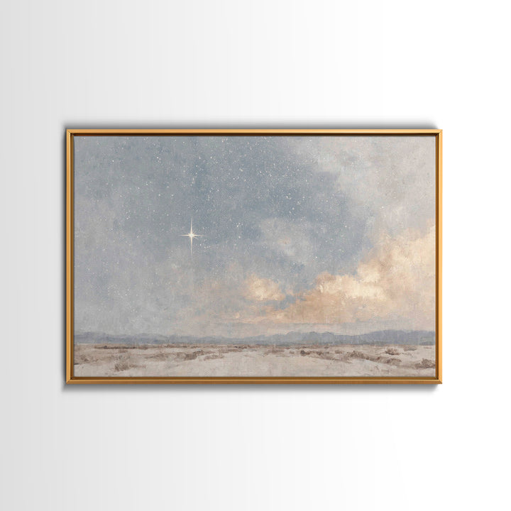 Star Of Bethlehem | Framed Canvas Print | Christian Christmas Art | Christian Wall Art | Christian Art Canvas | Christian Decor | Christmas