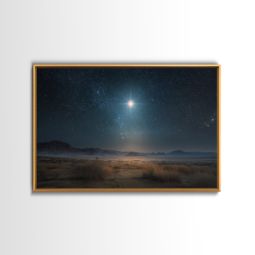 Eternal Dawn Star – Framed Canvas Print – Christian Art Canvas – Christmas Wall Art – Christian Christmas Art – Christian Decoration – Chri
